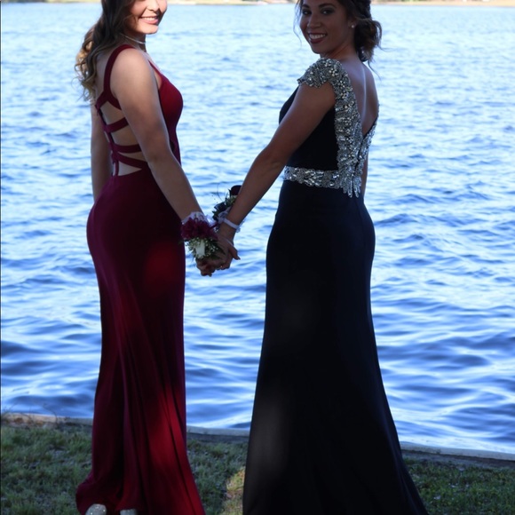 Alyce Paris Prom Dress Burgundy Size 2 - Picture 3 of 5